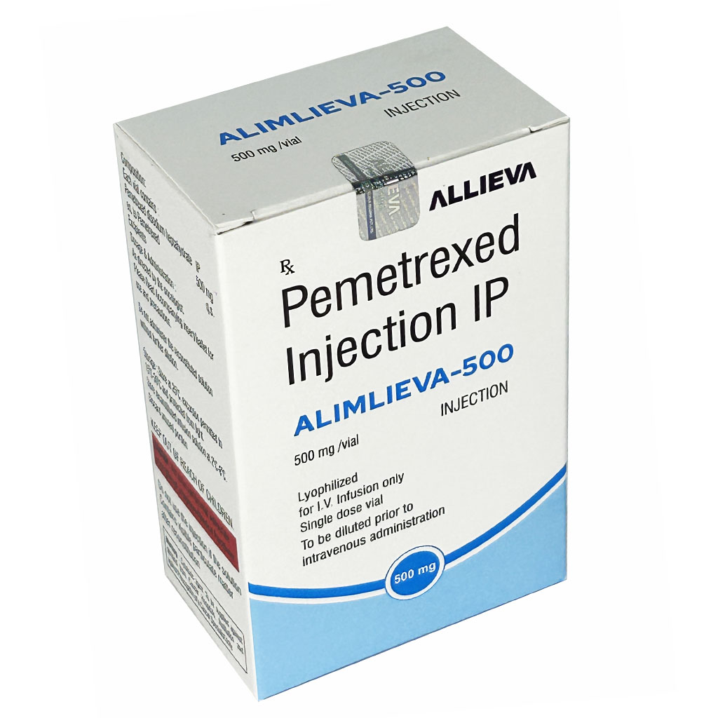 ALIMLIEVA 500MG Pemetrexed Injection IP 500mg by ALIMLIEVA 500MG