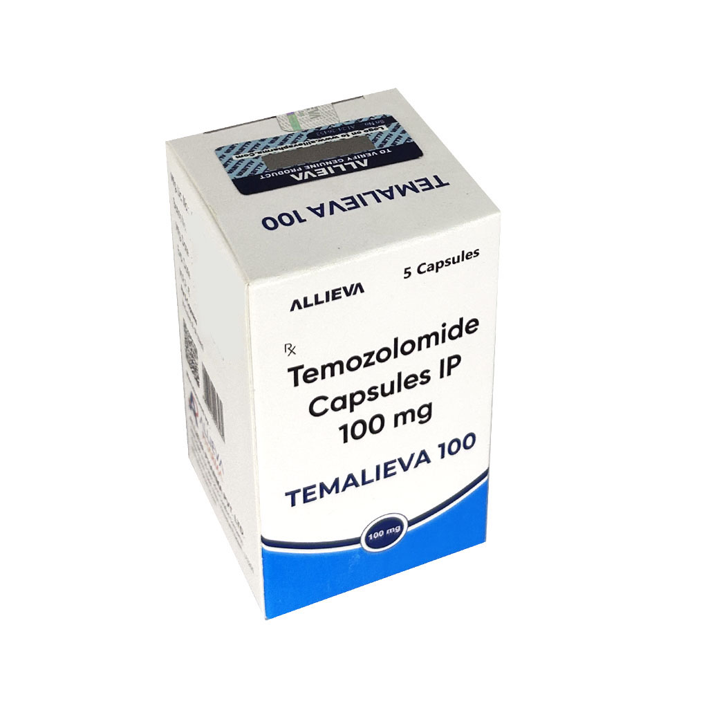 TEMALIEVA 100MG Temozolomide Capsules IP 100mg by Allieva Pharma Private Limited