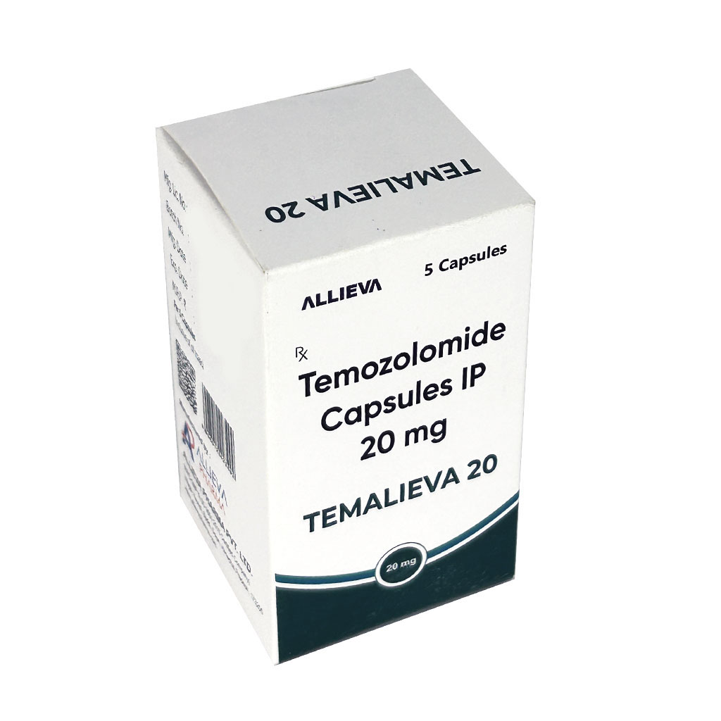 TEMALIEVA 250MG Temozolomide Capsules IP 250mg by Allieva Pharma Private Limited