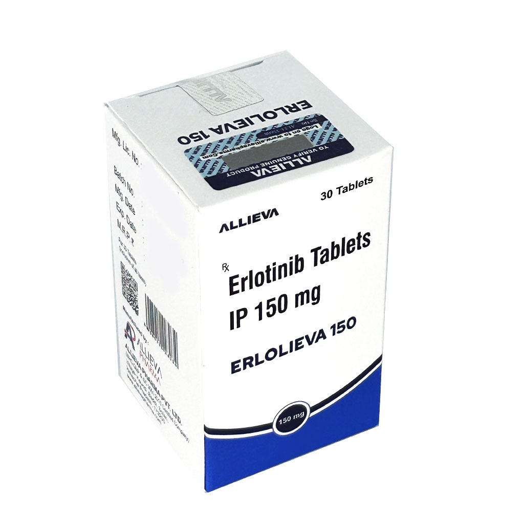 ERLOLIEVA 150MG Erlotinib Tablets IP 150mg by Allieva Pharma Private Limited