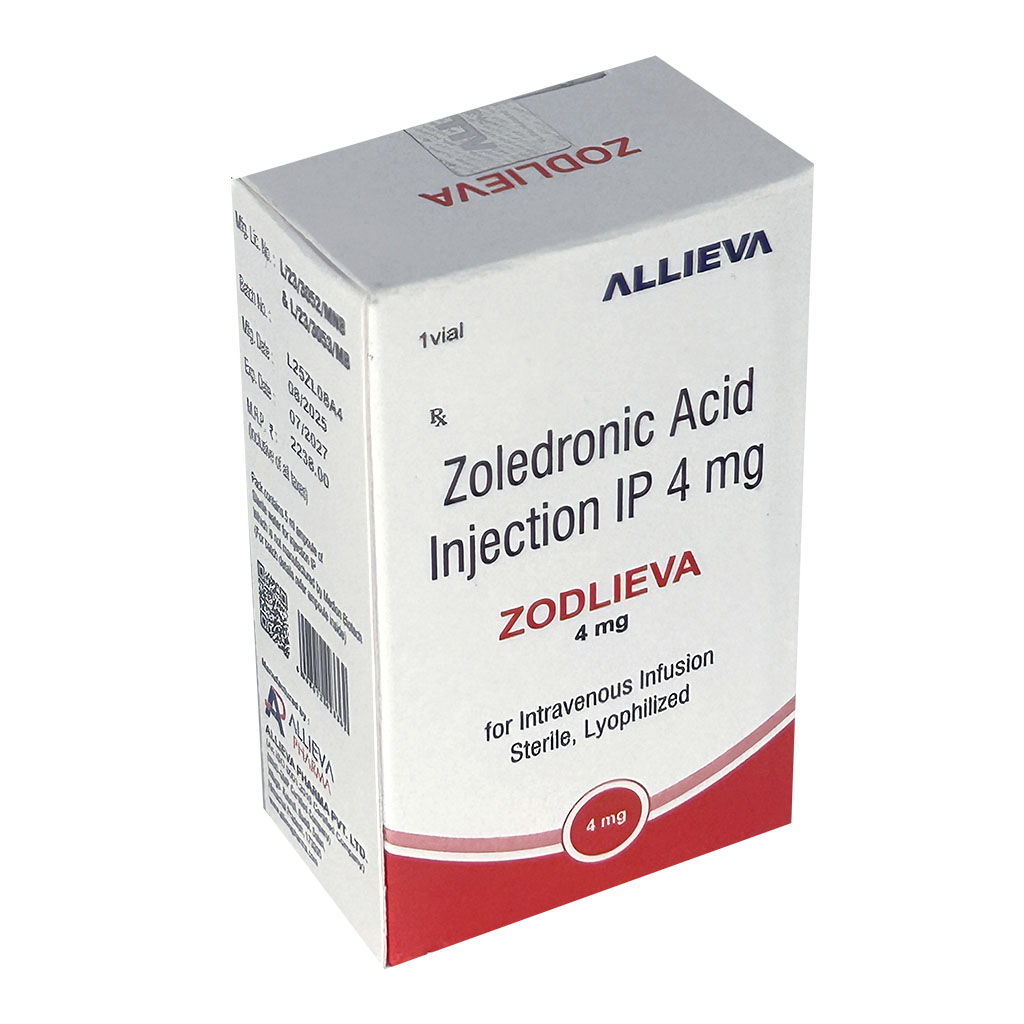 ZODLIEVA 4MG Zoledronic Acid Injection IP 4mg by Allieva Pharma Private Limited